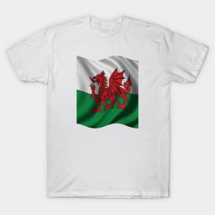 Y Ddraig Goch Welsh Flag Rugby Union v1 T-Shirt